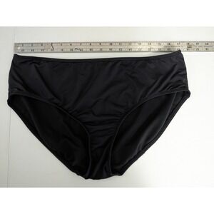Apt. 9 Womens Black Mid Rise Bikini Swim Bottoms Size 1X Solid Basic Classic